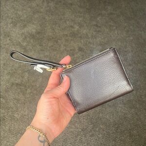 Madewell Metallic Leather Wristlet Wallet